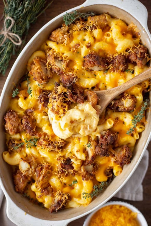 Fried chicken mac & cheese