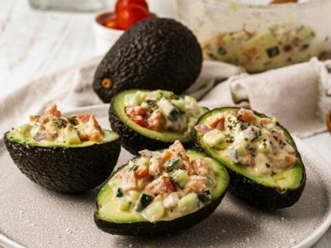 Stuffed Avocado with Fresh Paneer & Herbed Chapati