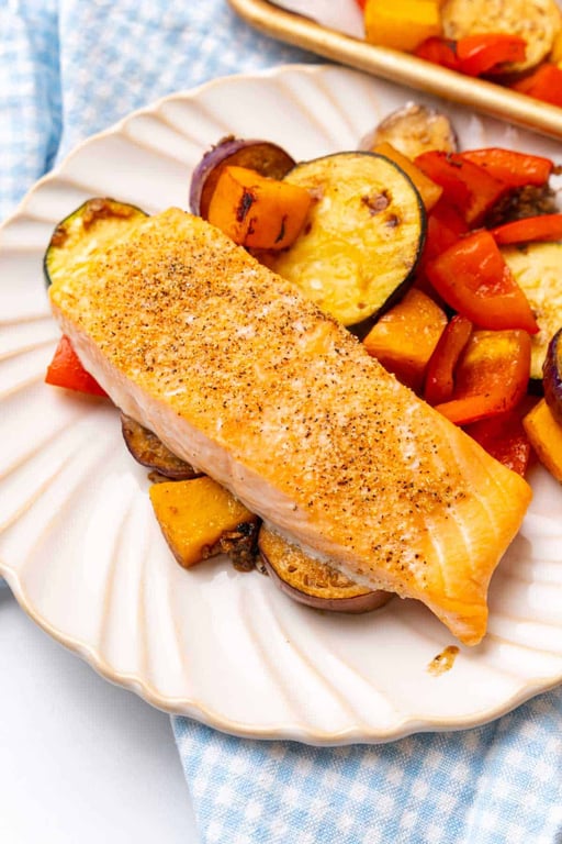 Salmon with Roasted Vegetables