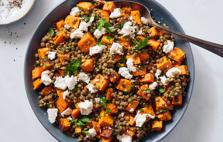 Brown Butter Lentil and Sweet Potato Salad