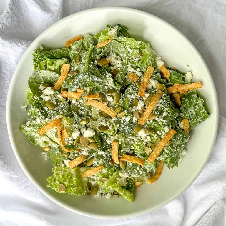 Mexicican Caesar Salad with Serrano Dressing