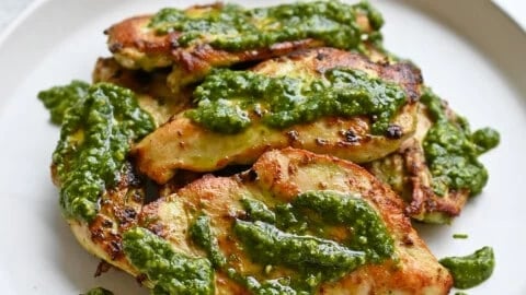 Dijon Chicken Breast with Pesto and Parmesan