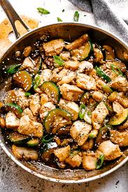 Mushroom zucchini chicken