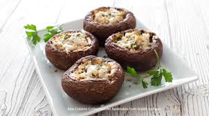 Feta cheese stuffed mushrooms