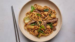 Udon stirfry (veggie and meat)