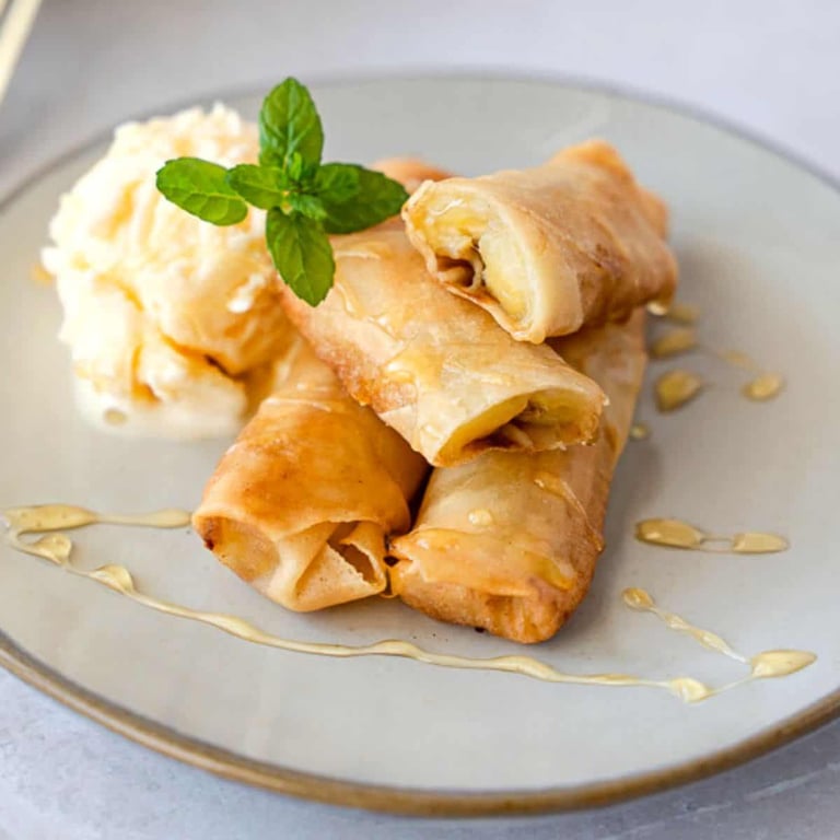 Brown Sugar Banana Spring Roll