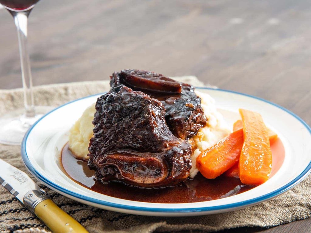 Red wine braised short ribs