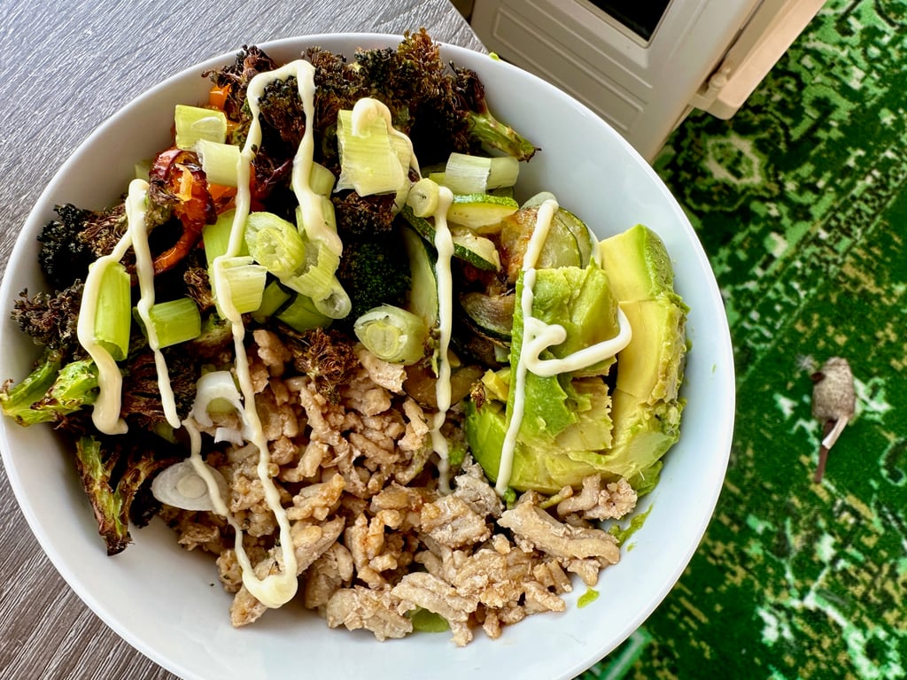 Ground chicken or turkey bowls