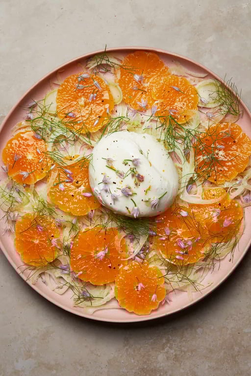 Mandarin, Fennel, and Burrata Salad