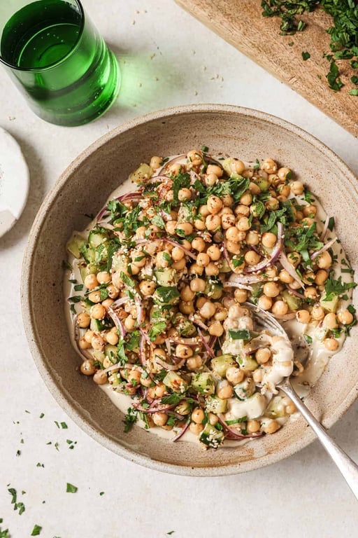 Lemon Fennel chickpea salad