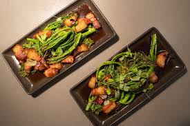 Pork Belly Bites with Broccolini