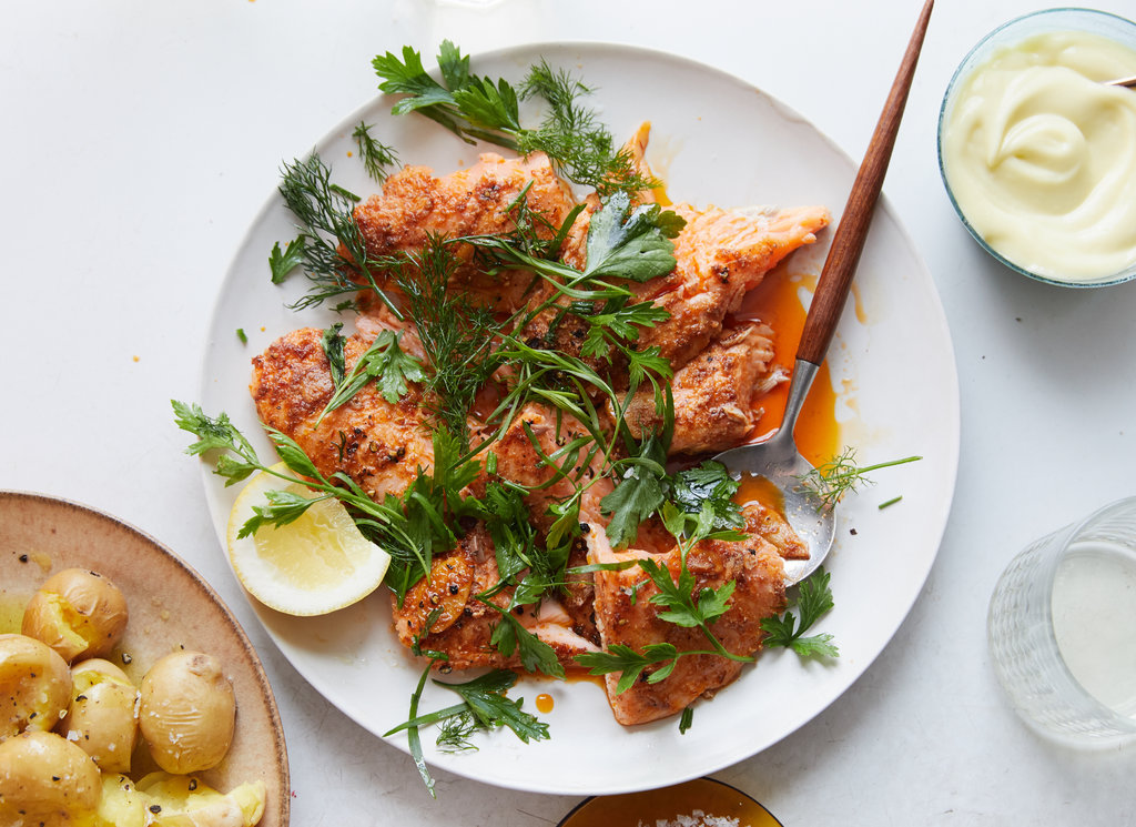 Salmon with Lemon and Harissa