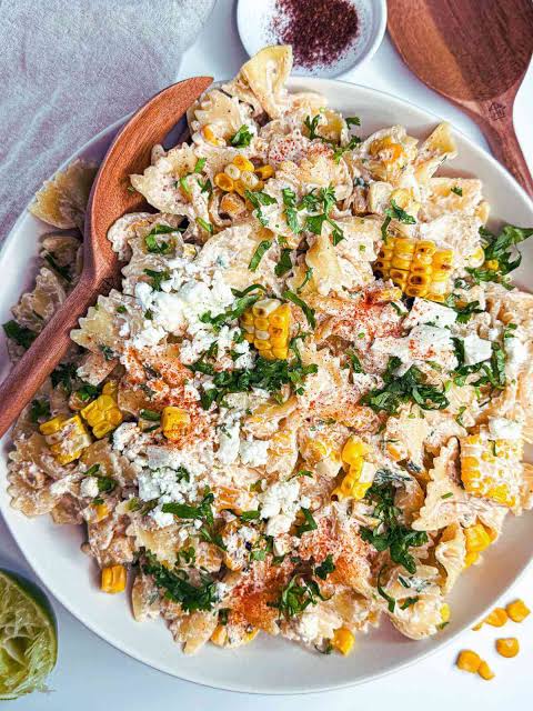 street corn pasta with chicken