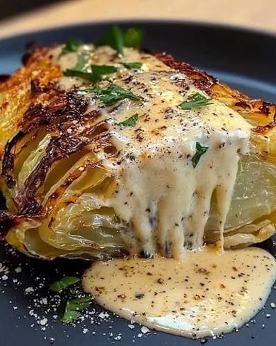 Creamy Garlic Parmesan Cabbage