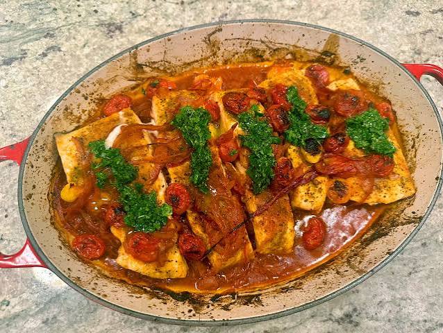 Salmon and Cherry Tomato Curry