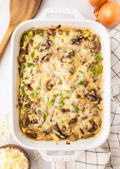 Philly Cheese steak casserole