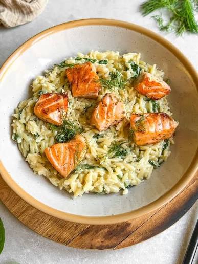 creamy salmon with spinach