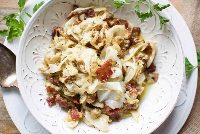 cabbage carbonara