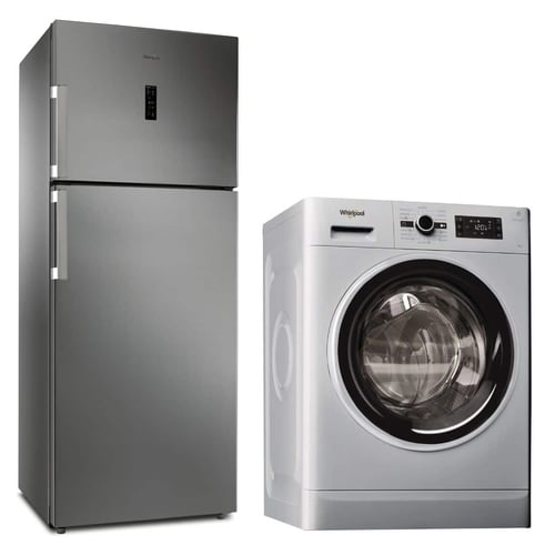 Réfrigérateur+ Lave-linge WHIRLPOOL WT70E 952 X EX + MAL FWG81284SBS