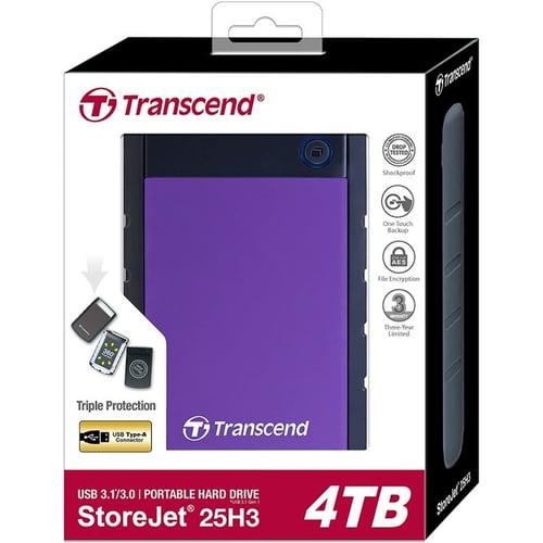 Disque dur externe TRANSCEND 4TO 2.5" ANTI-CHOC