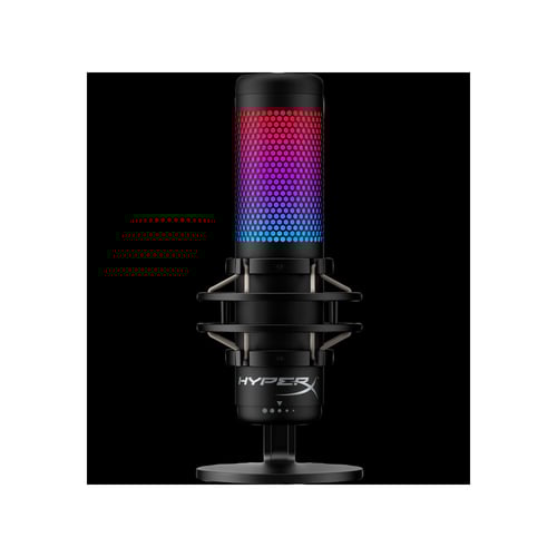 Microphone USB-HyperX QuadCast S - Microphone USB Noir-Gris Éclairage RVB (4P5P7AA)