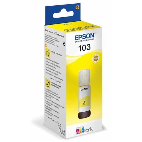 Epson 103 Jaune - Bouteille d'encre Epson EcoTank d'origine (C13T00S44A) maroc