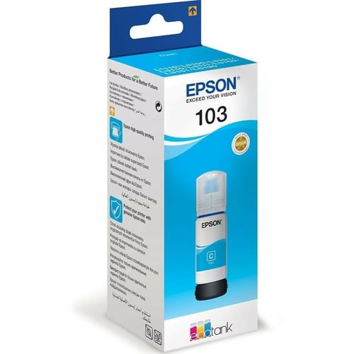 Epson 103 Cyan - Bouteille d'encre Epson EcoTank d'origine (C13T00S24A) maroc