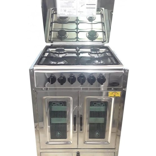 Tivoli Cuisiniere TIVOLI a gaz 4 feux pose libre 60CM - Inox - Garantie 1 An