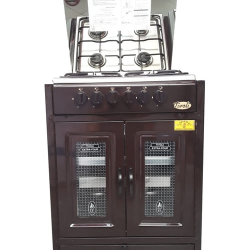 Cuisinière Tivoli 60 cm 4 feux marron