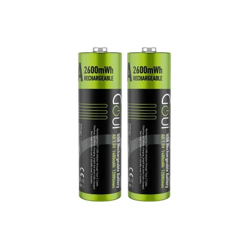 Batterie rechargeable Goui AA 2 pièces noire meilleur prix Maroc