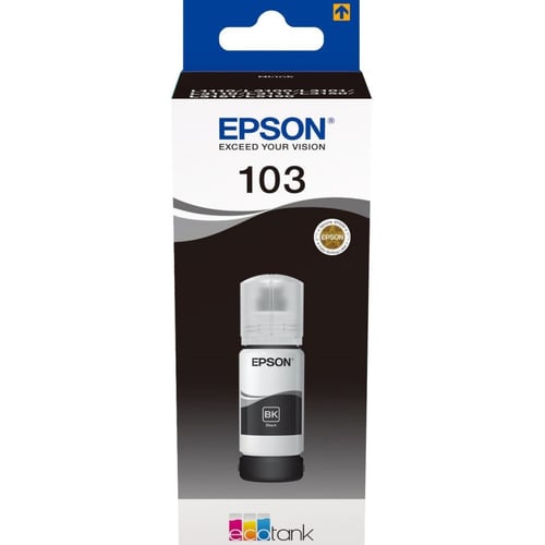 Epson 103 Noir - Bouteille d'encre Epson EcoTank d'origine (C13T00S14A) maroc