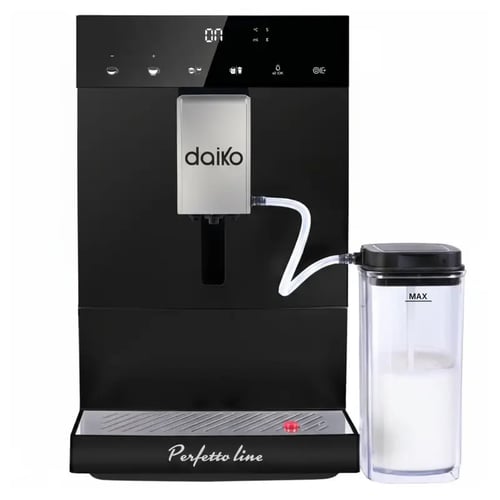 Machine à café Daiko CFAC8593EK automatique Digitale Cappuccino 19 bars Noir avec réservoir à lait