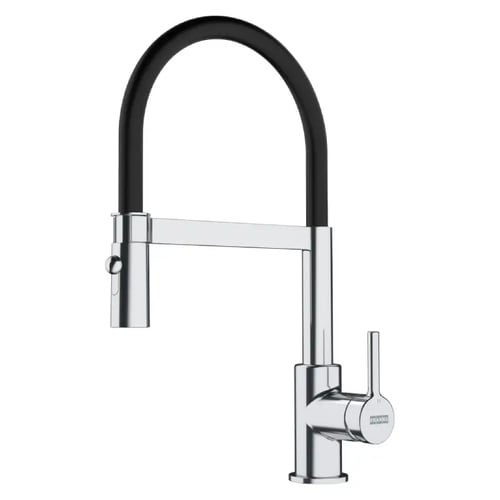 Mitigeur FRANKE - Lina Semi Pro dual jet side chrome/black -115.0626.085