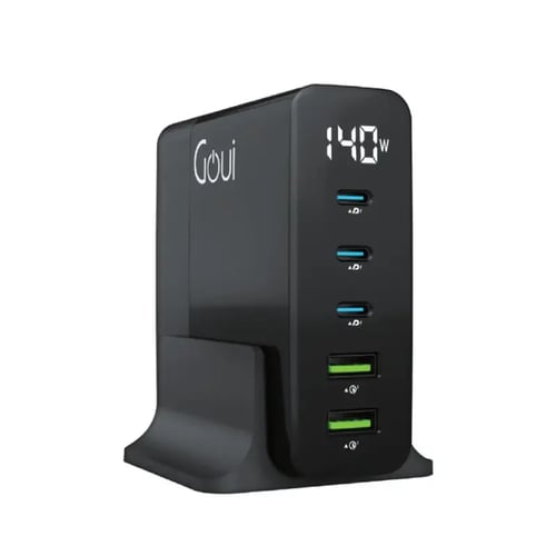 Chargeur de bureau Goui GAN 140 5 ports 140W avec prise EU meilleur prix maroc