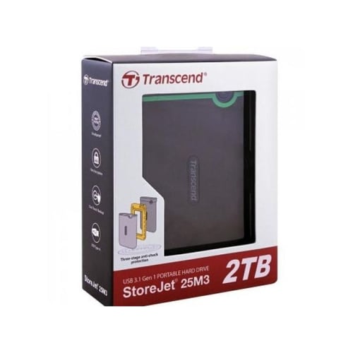 Disque dur externe TRANSCEND 2TO 2.5" anti-choc (TS2TSJ25M3)
