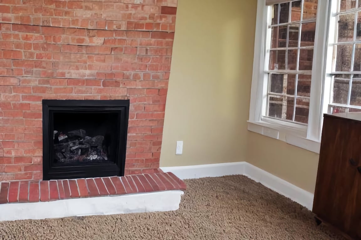 Old Brick Fireplace