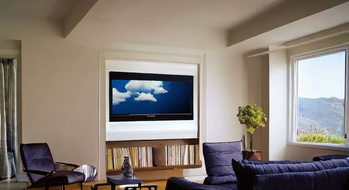 TV in Front of Window