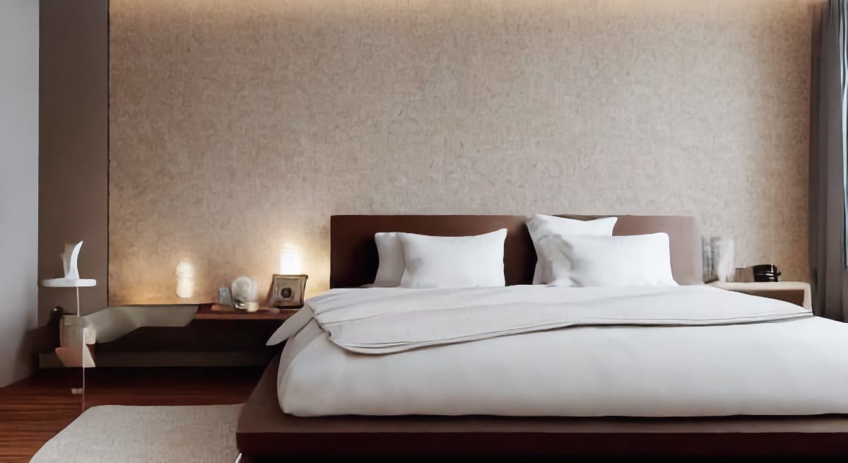 Pop of color beige wall