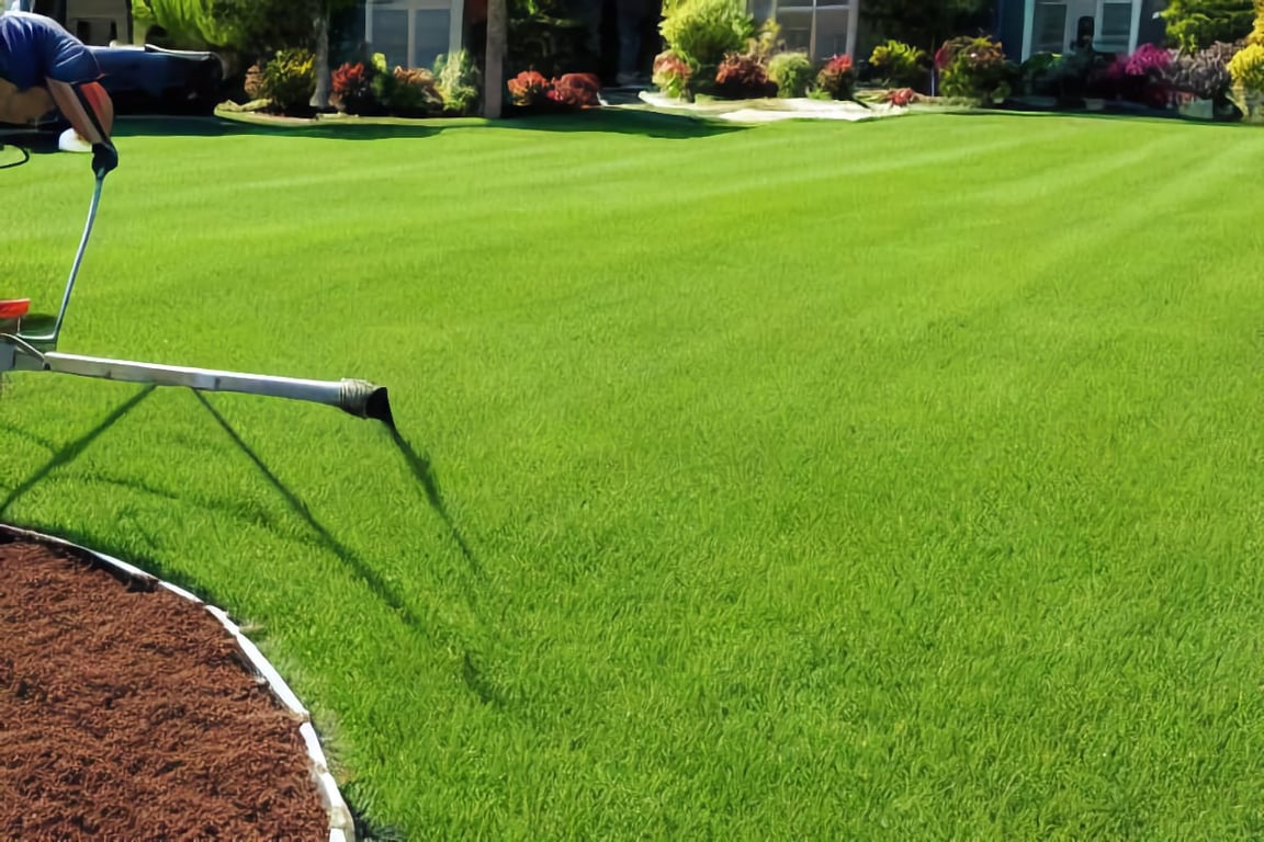 Fertilizing lawn sod