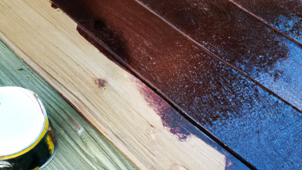 paintbrush to apply the stain