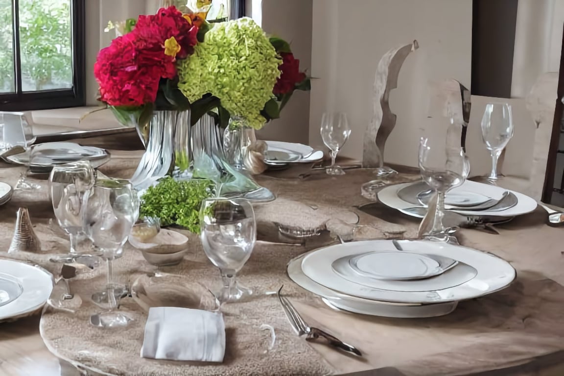 dining room without tablecloth