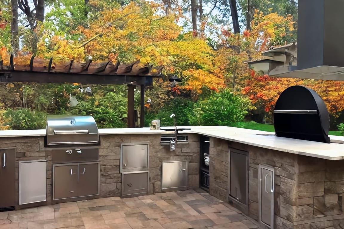 the benefits of using these materials for outdoor kitchens