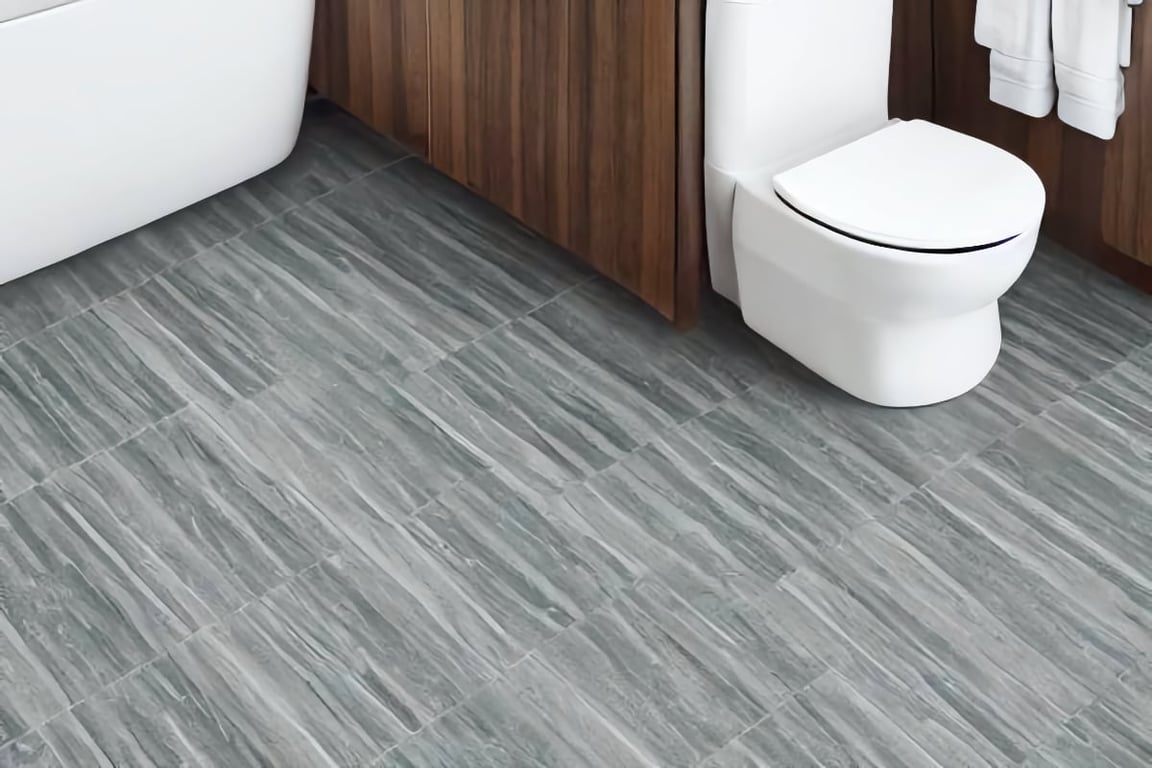 Vinyl flooring for bathrooms