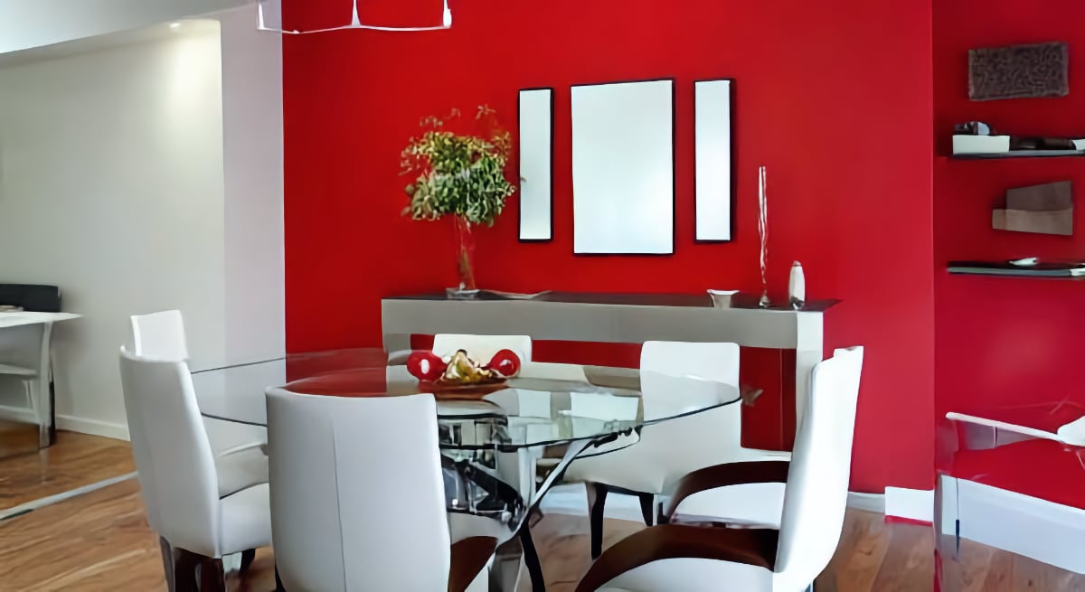 solid color accent wall