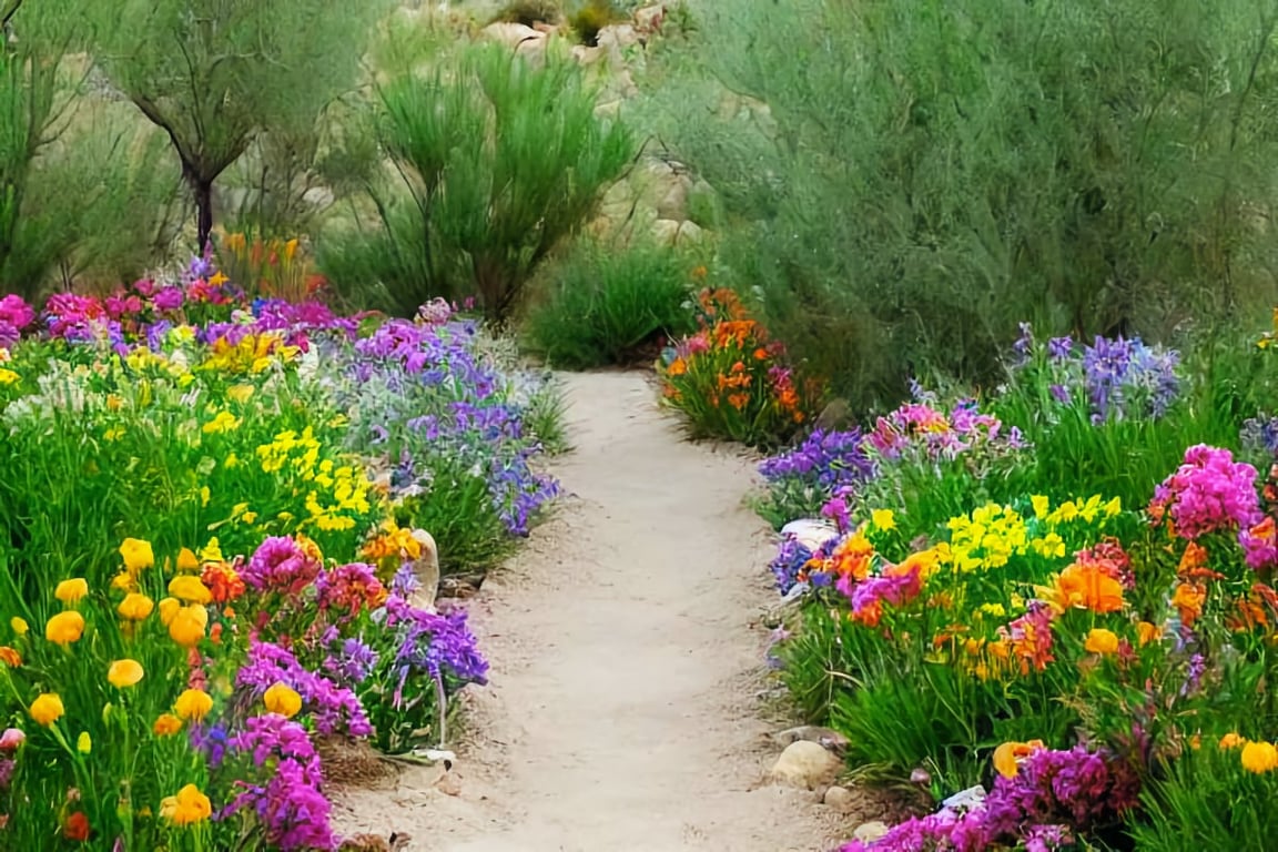 Path in Desert Backyard