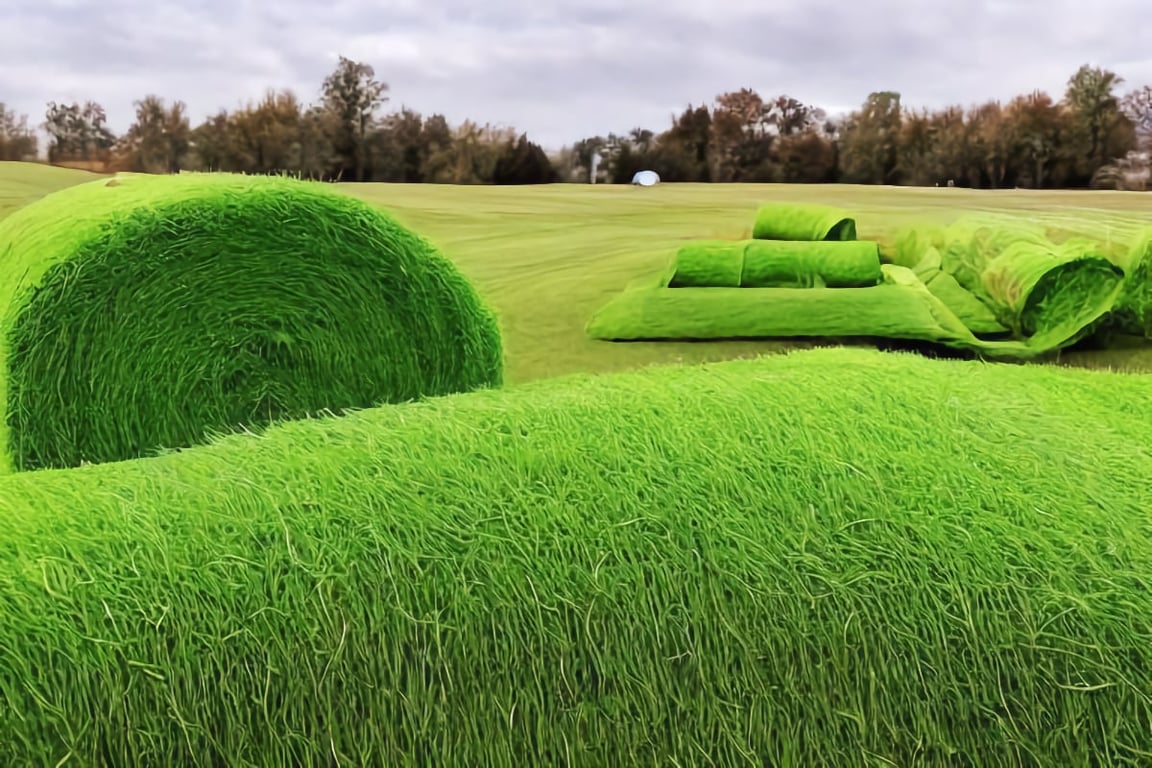 Rools of lawn Sod