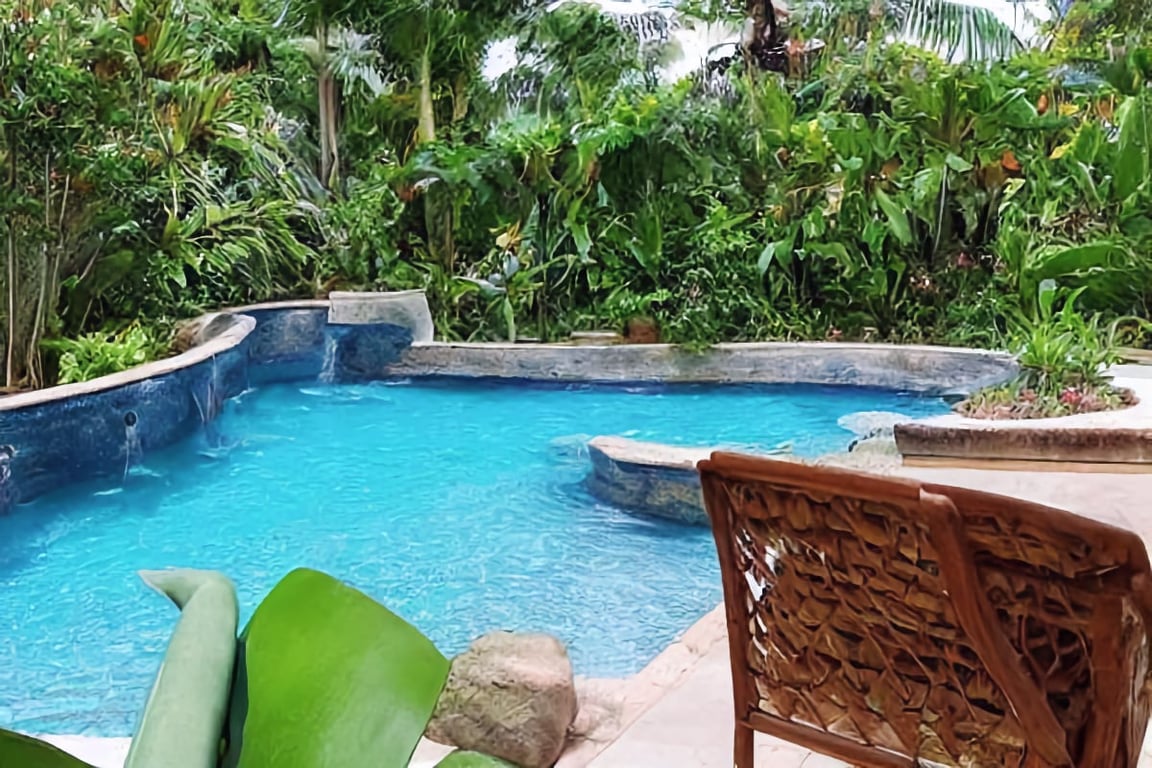 Benefits of backyard tropical pool landscaping
