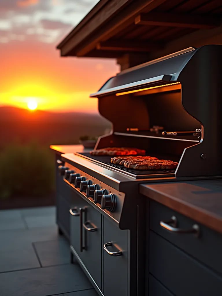Advanced outdoor grilling station with multiple features