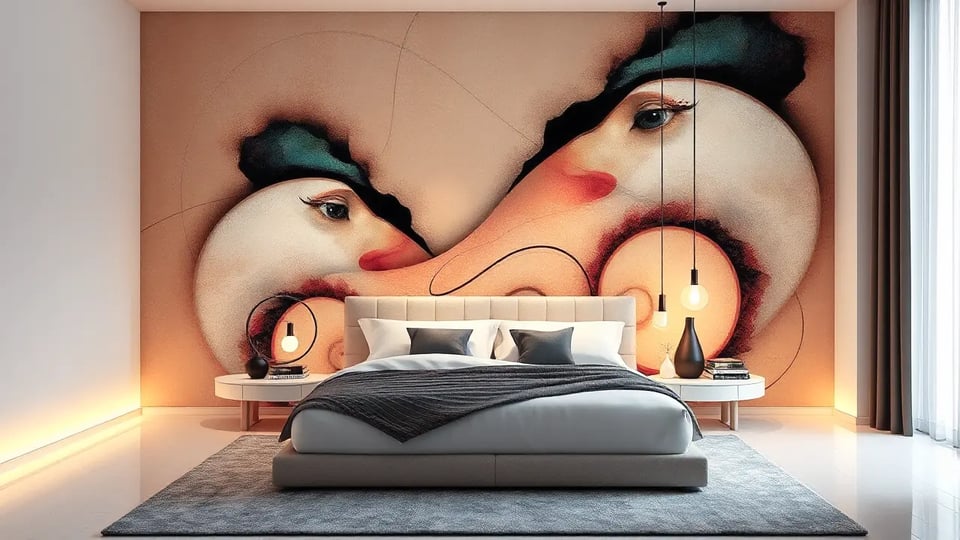 Bedroom Wallpaper Installation