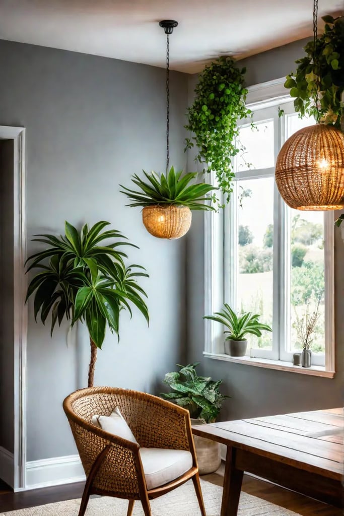 Bohemian breakfast nook lighting
